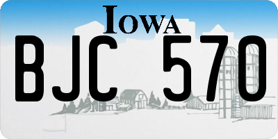 IA license plate BJC570