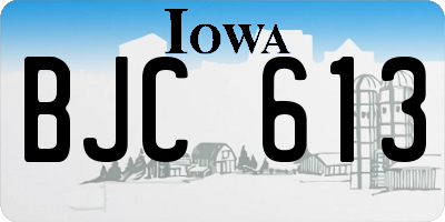 IA license plate BJC613