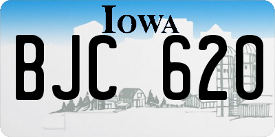 IA license plate BJC620