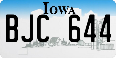 IA license plate BJC644