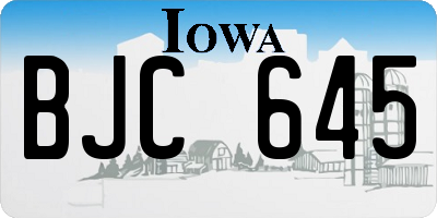IA license plate BJC645