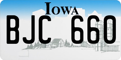 IA license plate BJC660