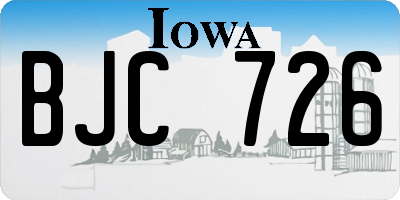IA license plate BJC726
