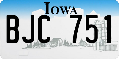IA license plate BJC751