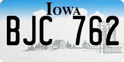 IA license plate BJC762