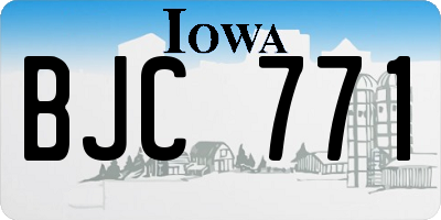 IA license plate BJC771