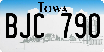IA license plate BJC790