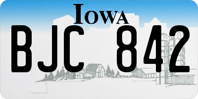 IA license plate BJC842