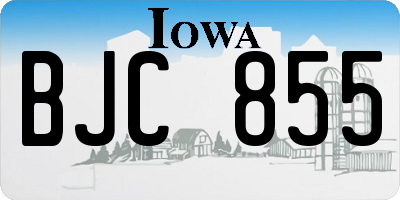 IA license plate BJC855