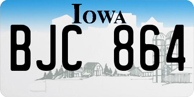 IA license plate BJC864