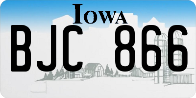 IA license plate BJC866