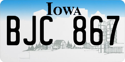 IA license plate BJC867
