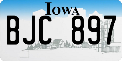 IA license plate BJC897