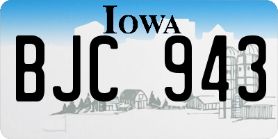 IA license plate BJC943