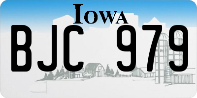 IA license plate BJC979