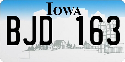 IA license plate BJD163