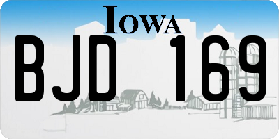 IA license plate BJD169