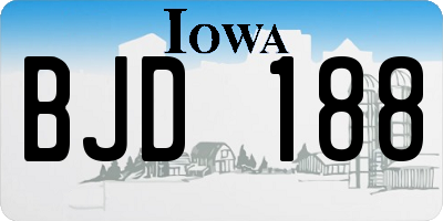 IA license plate BJD188