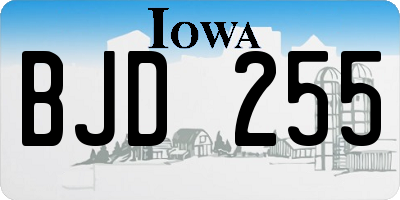IA license plate BJD255