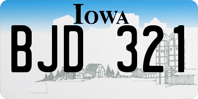 IA license plate BJD321