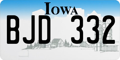 IA license plate BJD332