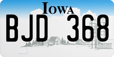 IA license plate BJD368