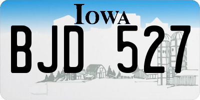 IA license plate BJD527