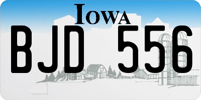 IA license plate BJD556