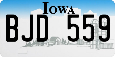 IA license plate BJD559