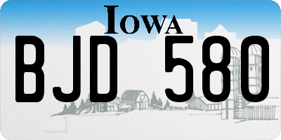 IA license plate BJD580