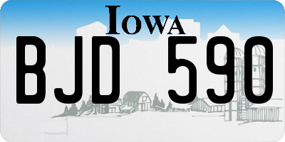 IA license plate BJD590