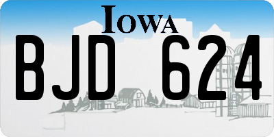 IA license plate BJD624