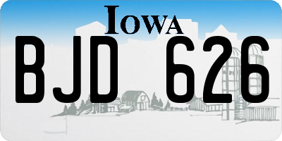 IA license plate BJD626