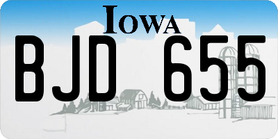 IA license plate BJD655