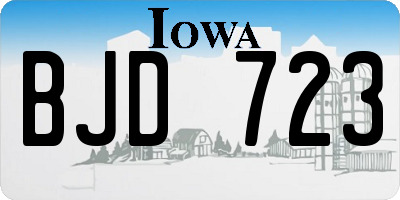 IA license plate BJD723