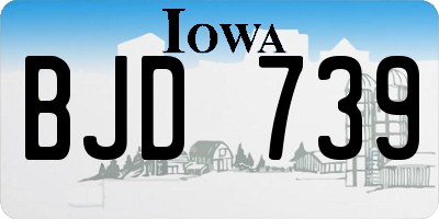 IA license plate BJD739