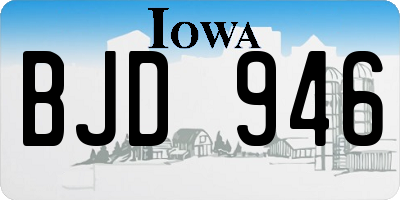 IA license plate BJD946