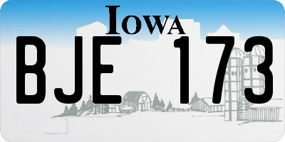 IA license plate BJE173