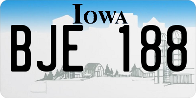 IA license plate BJE188