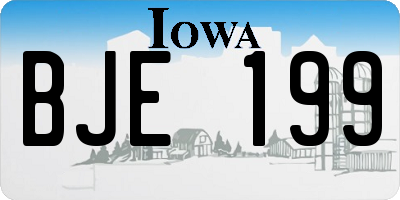 IA license plate BJE199