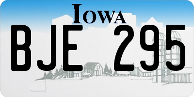 IA license plate BJE295