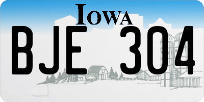 IA license plate BJE304