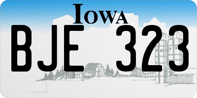 IA license plate BJE323