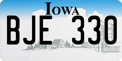 IA license plate BJE330