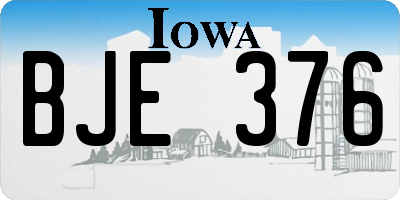 IA license plate BJE376