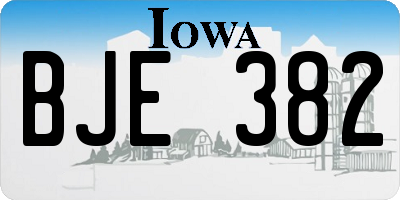 IA license plate BJE382
