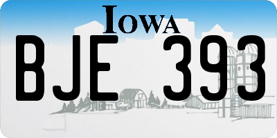 IA license plate BJE393