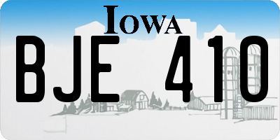 IA license plate BJE410