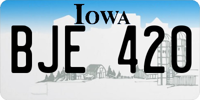 IA license plate BJE420