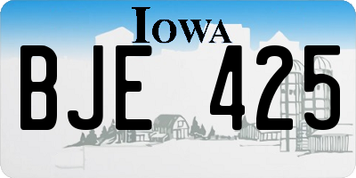 IA license plate BJE425